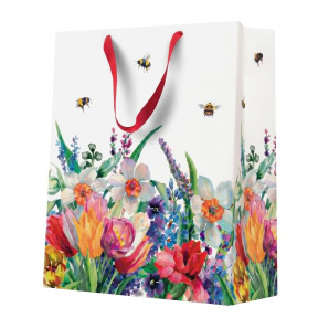 Pungă cadou (L), 26,5 × 33,5 × 13 cm, Meadow With Bees