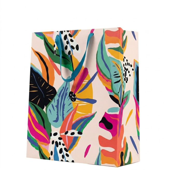 Pungă cadou standard (L), 26,5 × 33,5 × 13 cm, Colorful Exotic