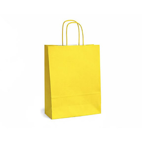 Pungă din hârtie kraft 22*10*32 сm. culoare galben