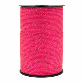 Șnur thailandez cu glitter 3 mm, 400 g, 200 m, roz/argintiu