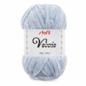 Fire Stafil Velvie, poliester, 25 g, 65 m, culoare azuriu