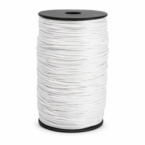 Șnur satinat 2 mm, 120 g, alb