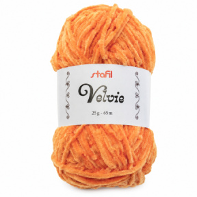 Fire Stafil Velvie, poliester, 25 g, 65 m, culoare portocaliu