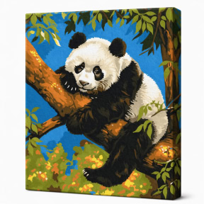 Ленивая панда, 30x40 см, картина по номерам