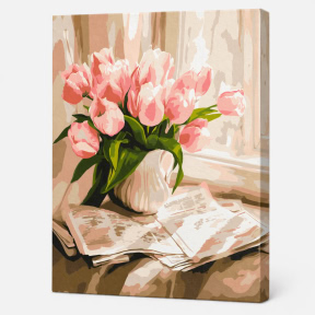 Dimineata in raze de tandrete, 30x40cm, pictura pe numere