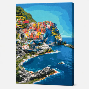 Средиземноморское побережье, 30x40 см, картина по номерам