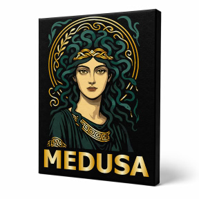 Medusa, 30x40cm Black, pictura pe numere