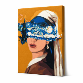 Privire in noaptea instelata, 30x40 см, pictura pe numere