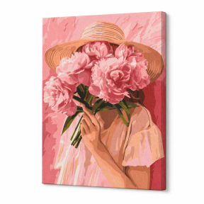 Dispozitie roz, 30x40cm , pictura pe numere