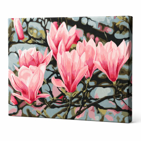 Floare de magnolie, 30x40cm, pictura pe numere