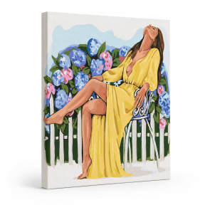 Liniste inflorita, 40x50cm, pictura pe numere