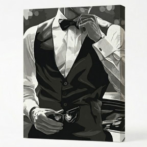 Gentleman stilat, 40x50cm, pictura pe numere
