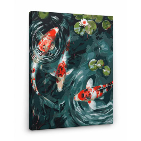 Crapi koi, 40x50cm, pictura pe numere