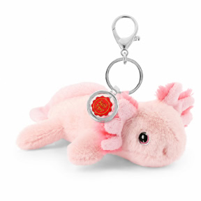 Мягкая игрушка-брелок KeelToys, Морской мир, Аксалотль