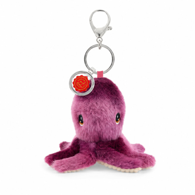 Jucarie moale breloc KeelToys, Lumea marina, Caracatita