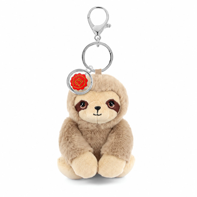 Jucarie moale breloc KeelToys, Animale, Lenes