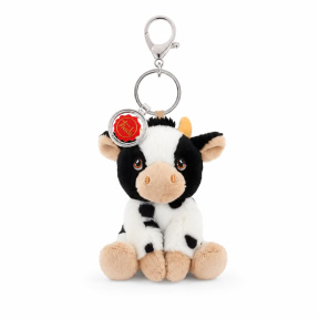 Мягкая игрушка-брелок KeelToys, Ферма, Коровка