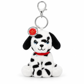 Jucarie moale breloc Catei si pisoi Dalmatian