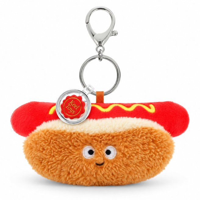 Jucarie moale breloc Snack-uri Hot dog