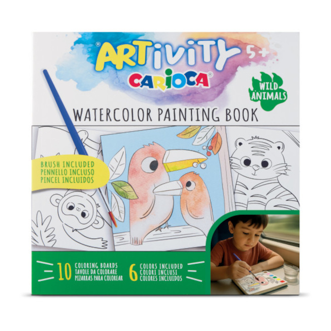 Carte de acuarelă pentru creativitate Carioca ARTiviti „Animale”