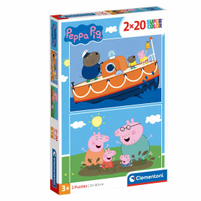 Peppa Pig, 2 пазла по 20 элементов, Clementoni