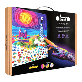 Tablou 3D cu plastilină ușoară Okto, 30×40 сm, Orașe "Park Guell Barcelona"