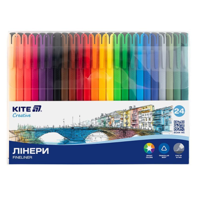 Creioane Kite Creative, set de 24 de bucăți