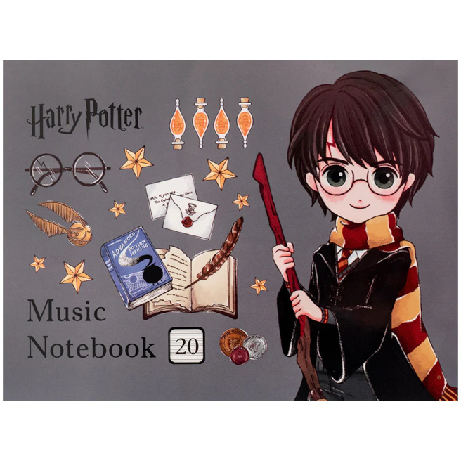 Caiet pentru partituri A5, Kite, Harry Potter, 20 pagini