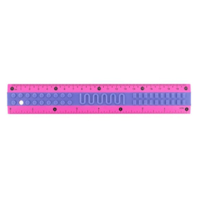 Riglă din plastic de 20 cm Kite Classic, roz-violet
