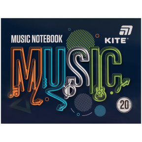 Caiet pentru partituri A5, Kite, Music, 20 pagini