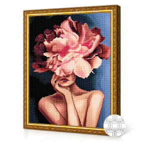 Цветочные мысли, 40x50 см, алмазная мозаика квадратная