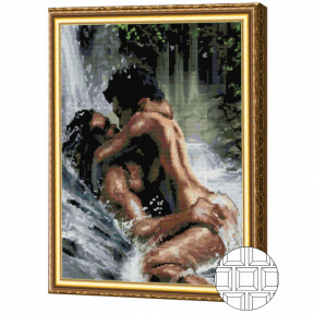 Seara fierbinte, 40x50 cm, mozaic cu diamante pătrate