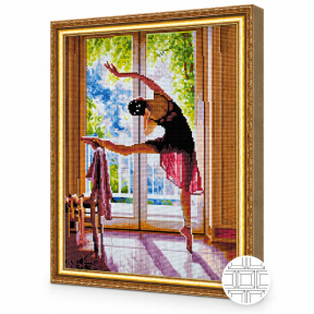 Разминка балерины, 40x50 см, алмазная мозаика квадратная