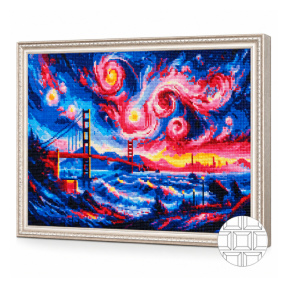 Фантастическое небо, 40x50 см, алмазная мозаика квадратная