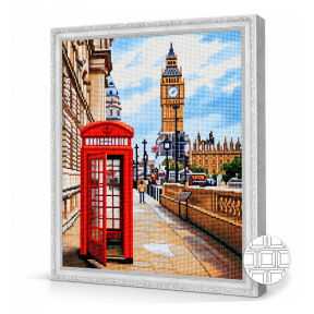 Atributele principale ale Londrei, 40x50 cm, mozaic cu diamante pătrate