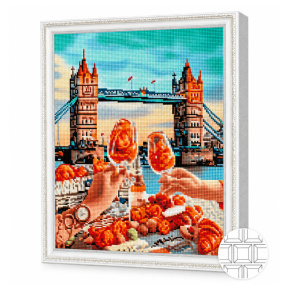 Cocktailuri la Londra, 40x50 cm, mozaic cu diamante pătrate