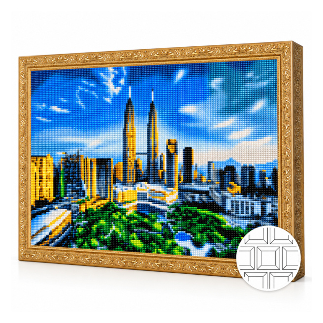Kuala Lumpur, 40x50 cm, mozaic cu diamante pătrate