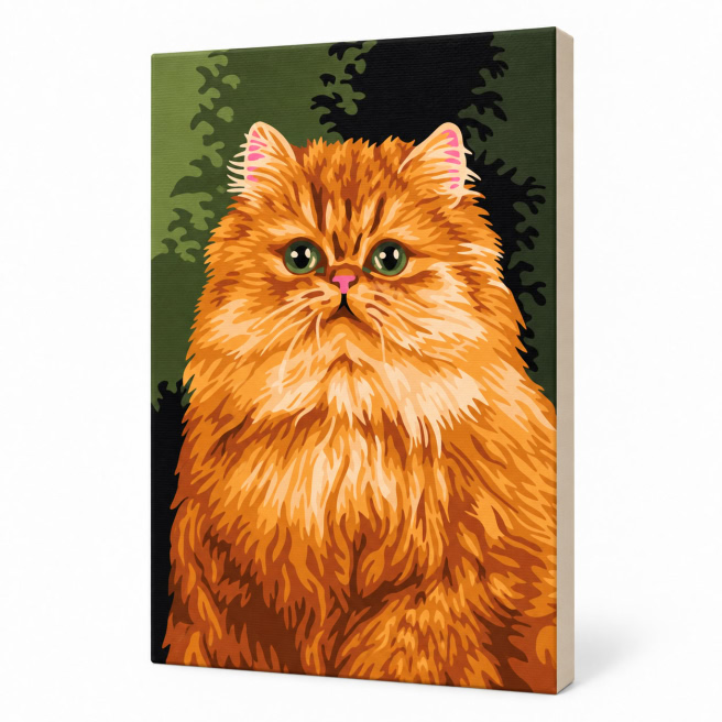 Pisica rosie, 20x30 cm, Pictura pe numere