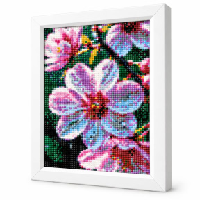 Ramura inflorita, 20x30 cm , Mozaic cu diamante