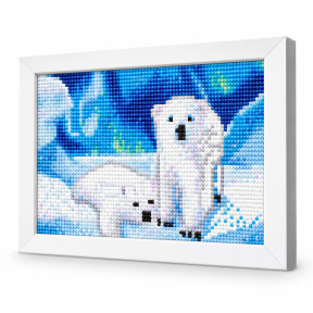 Ursi albi,  20x30 cm, Mozaic cu diamante
