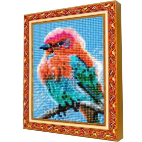 Яркая птичка, 20x30 см , Алмазная мозаика