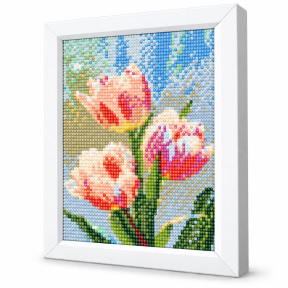 Lalele, 20x30 cm, Mozaic cu diamante