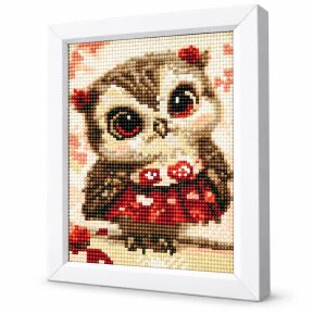Bufnita mica in fustita, 20x30 cm, Mozaic cu diamante