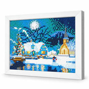 Noapte de iarna, 20x30 cm, Mozaic cu diamante