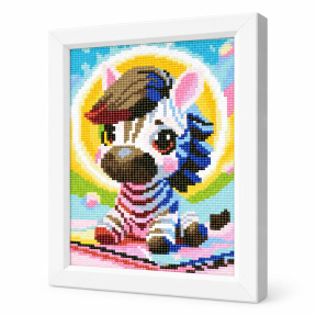 Zebra mica, 20x30 cm, Mozaic cu diamante