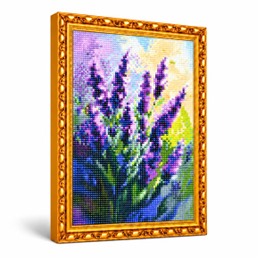 Веточки лаванды, 30x40 см, Алмазная мозаика