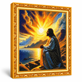 Iisus pe mal, 30x40 cm, Mozaic cu diamante