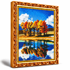 Осенние деревья, 30x40 см, Алмазная мозаика