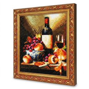 Вино и фрукты, 30x40 см, Алмазная мозаика