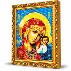 Казанская икона Божией Матери, 30x40 см, Алмазная мозаика